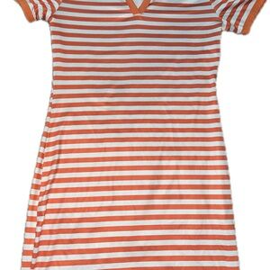 Striped Orange mini dress